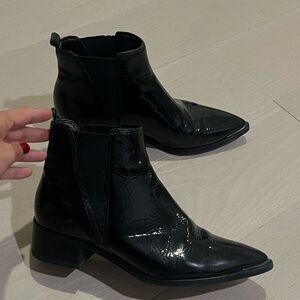Patent Leather Chelsea Boot